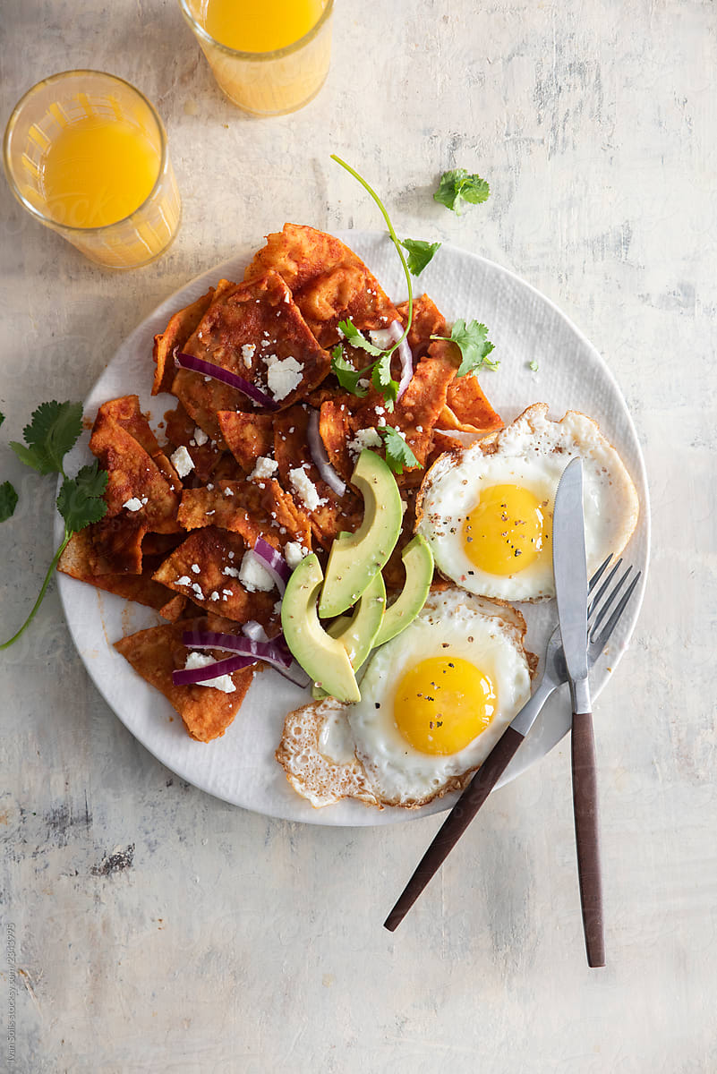 Red chilaquiles