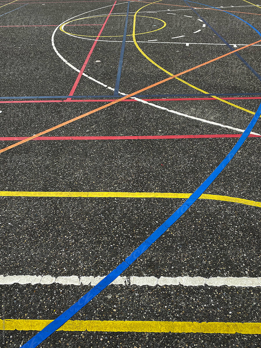 coloured lines on sports field