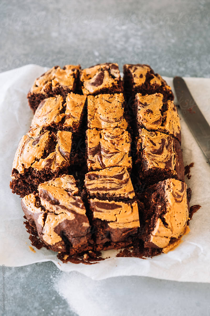 Peanut butter chocolate brownies