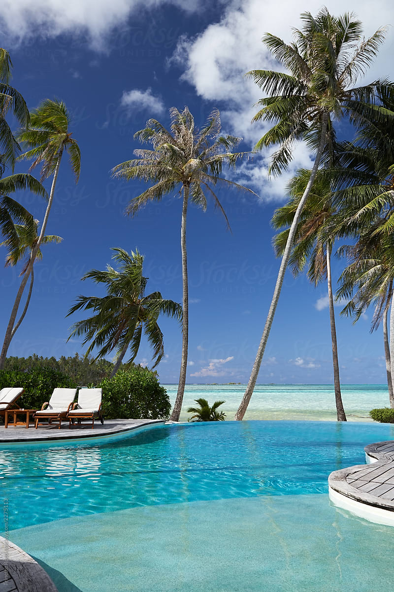 Infinity Pool at Luxury Resort in Tahiti