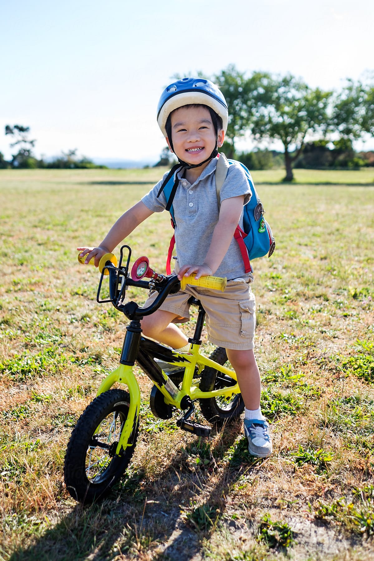 boy biking