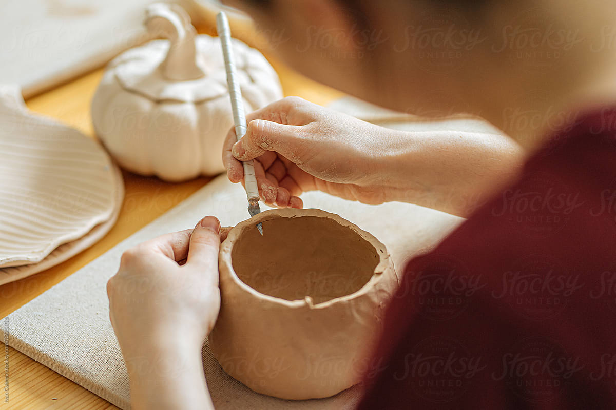 working with clay