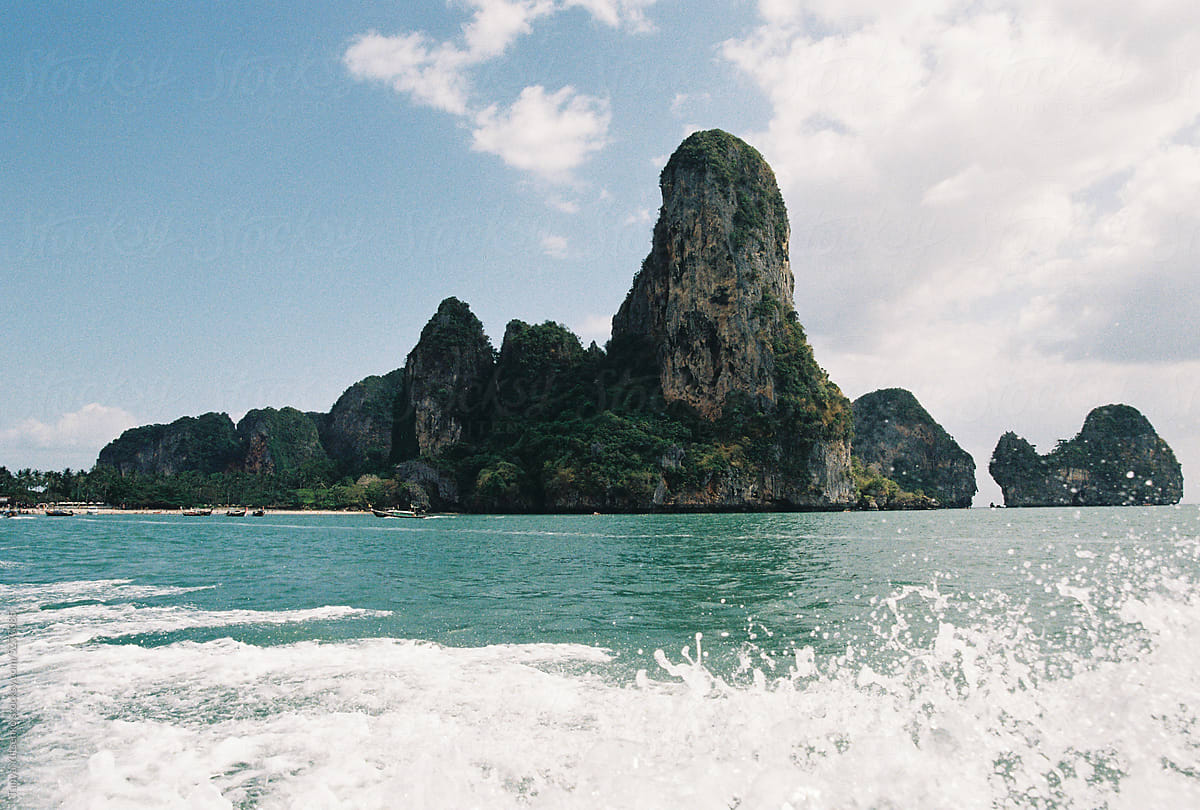 Rocky islands in the water in Thailand