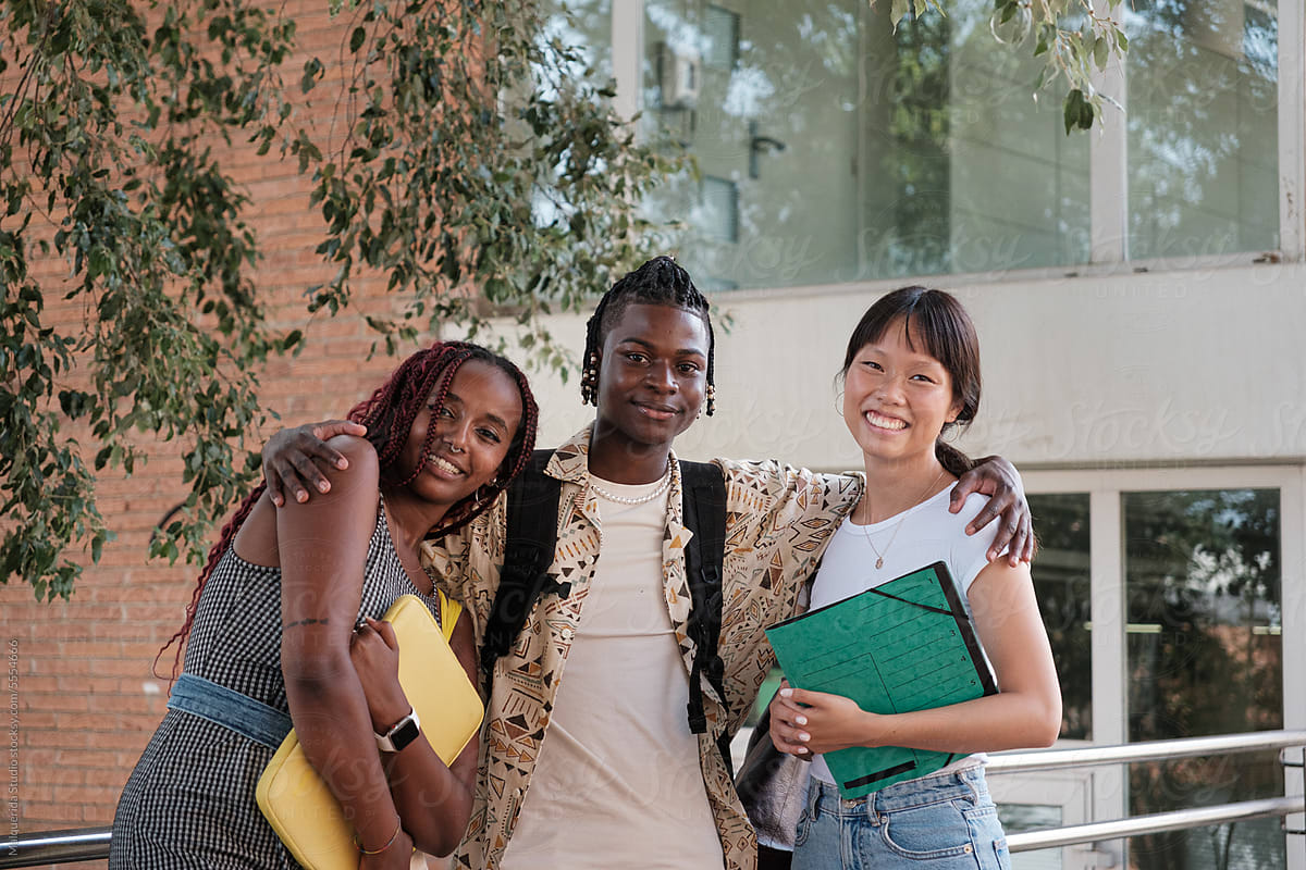 Portrait Of smiling Students looking at camera