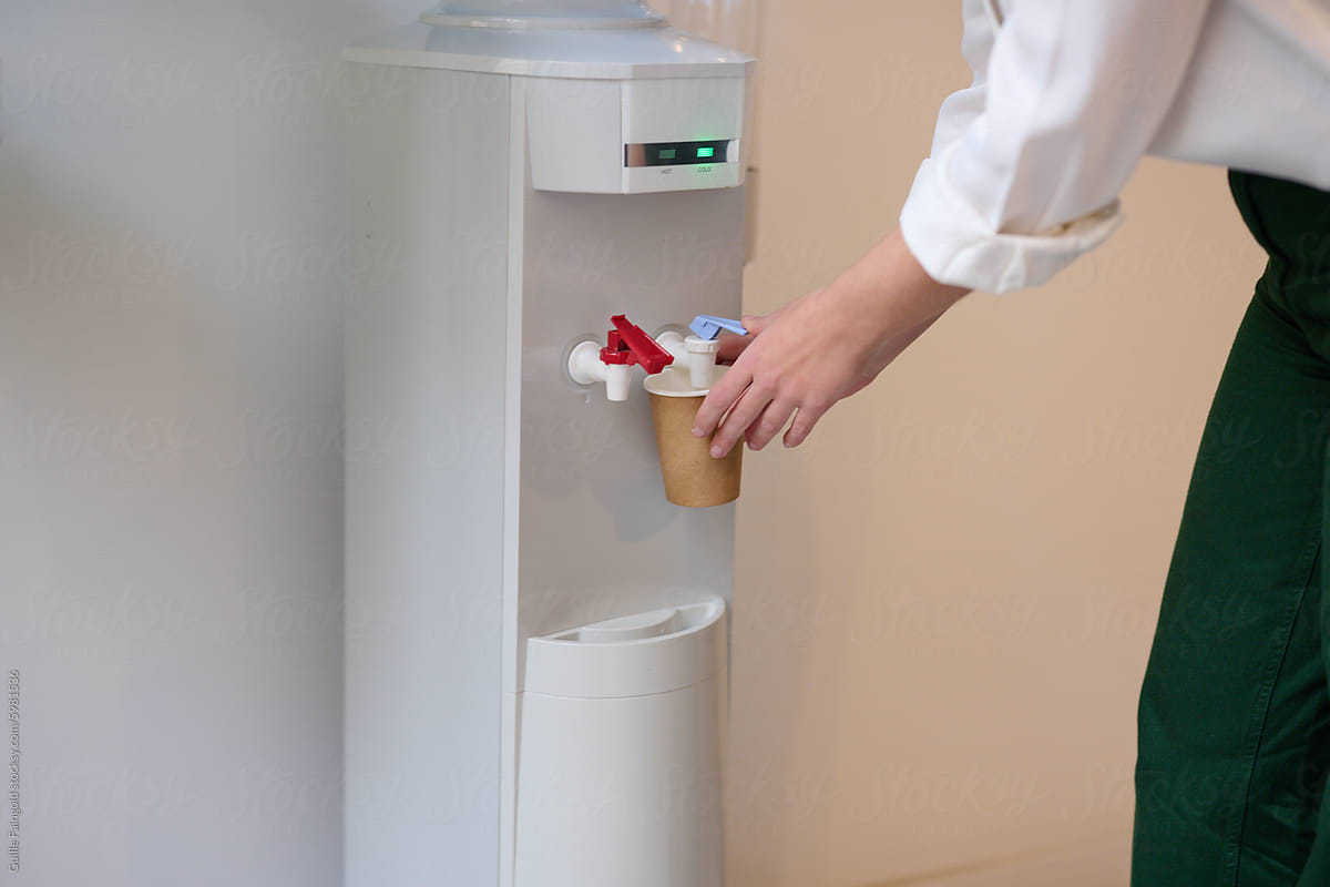 Eco-Friendly Cup Refilled at Water Cooler