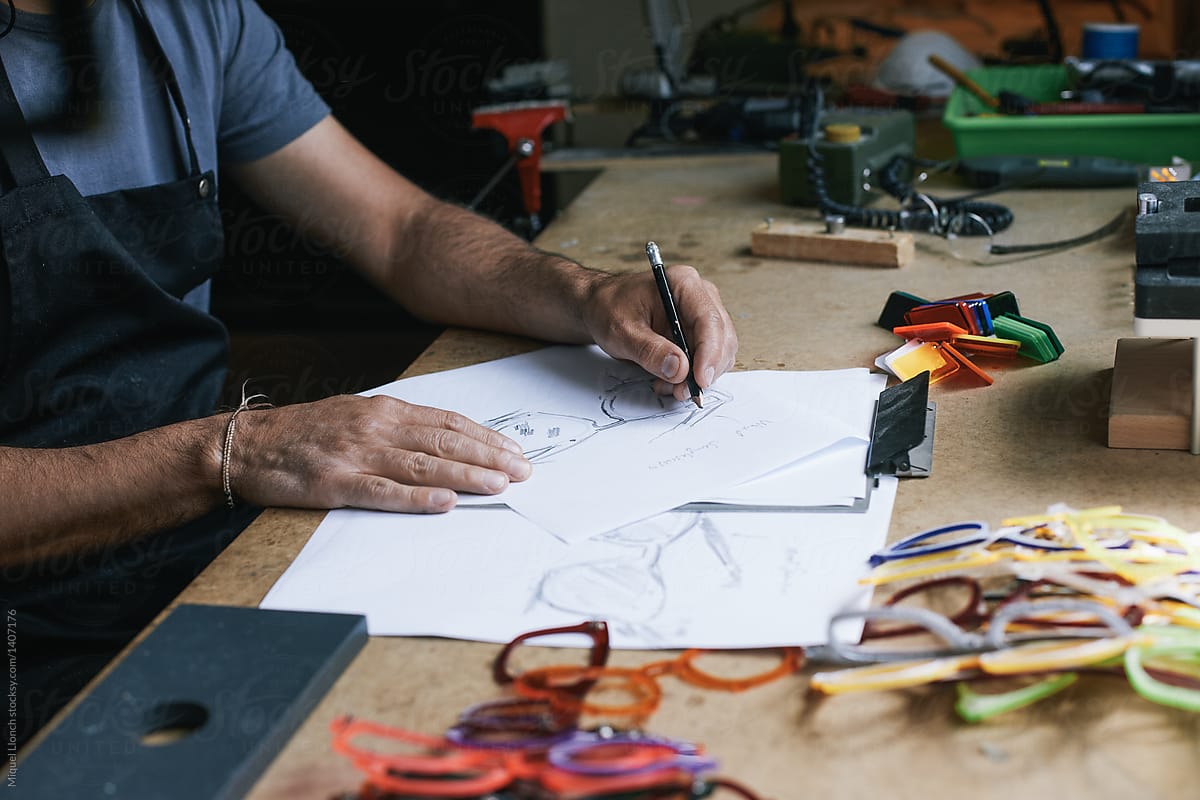 "Artisan Designer Creating And Drawing In His Atelier" by Stocksy