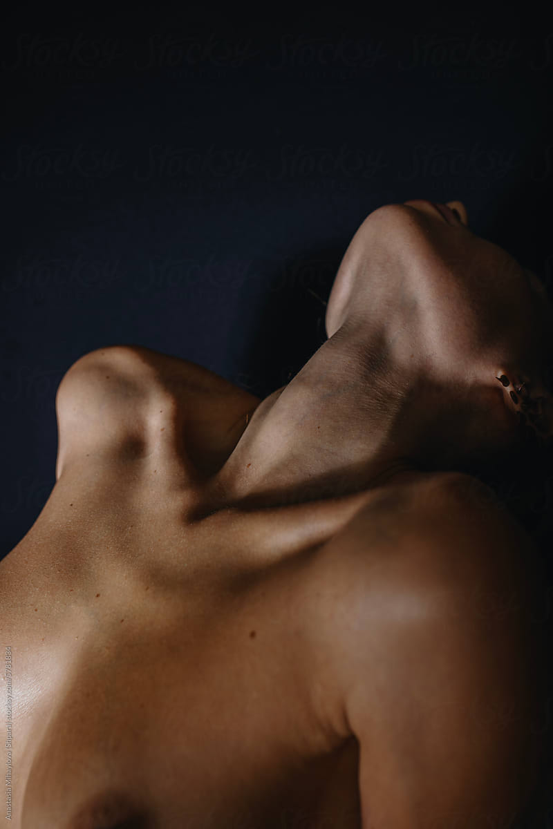 Woman\'s Neck Close Up with skin texture