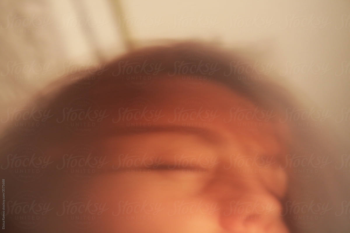 Motion blurred woman portraits
