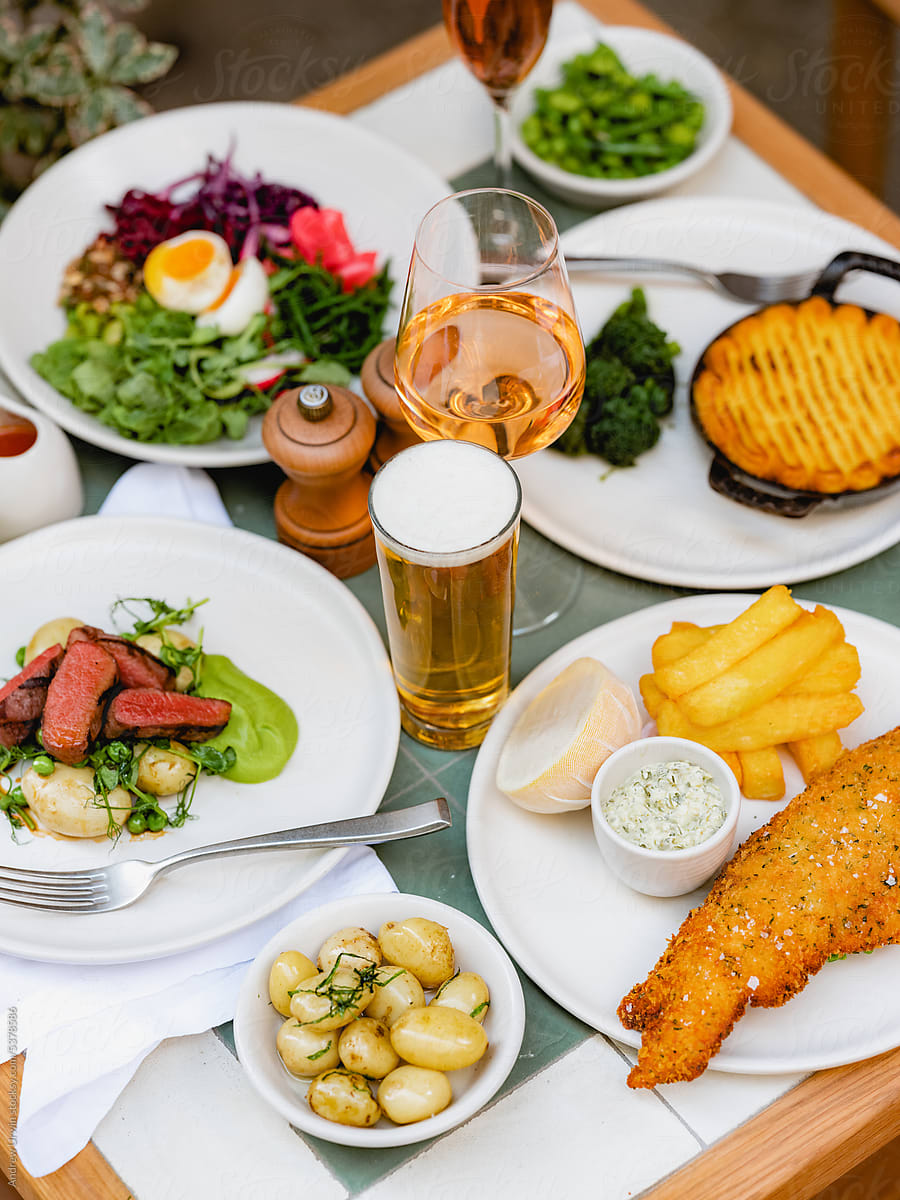 A selection of classic pub dishes