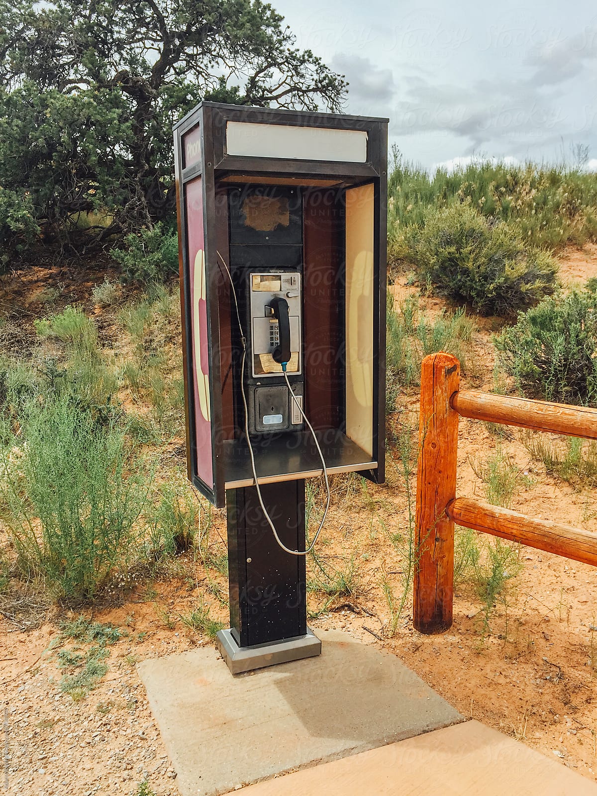 Old pay phone out in the desert