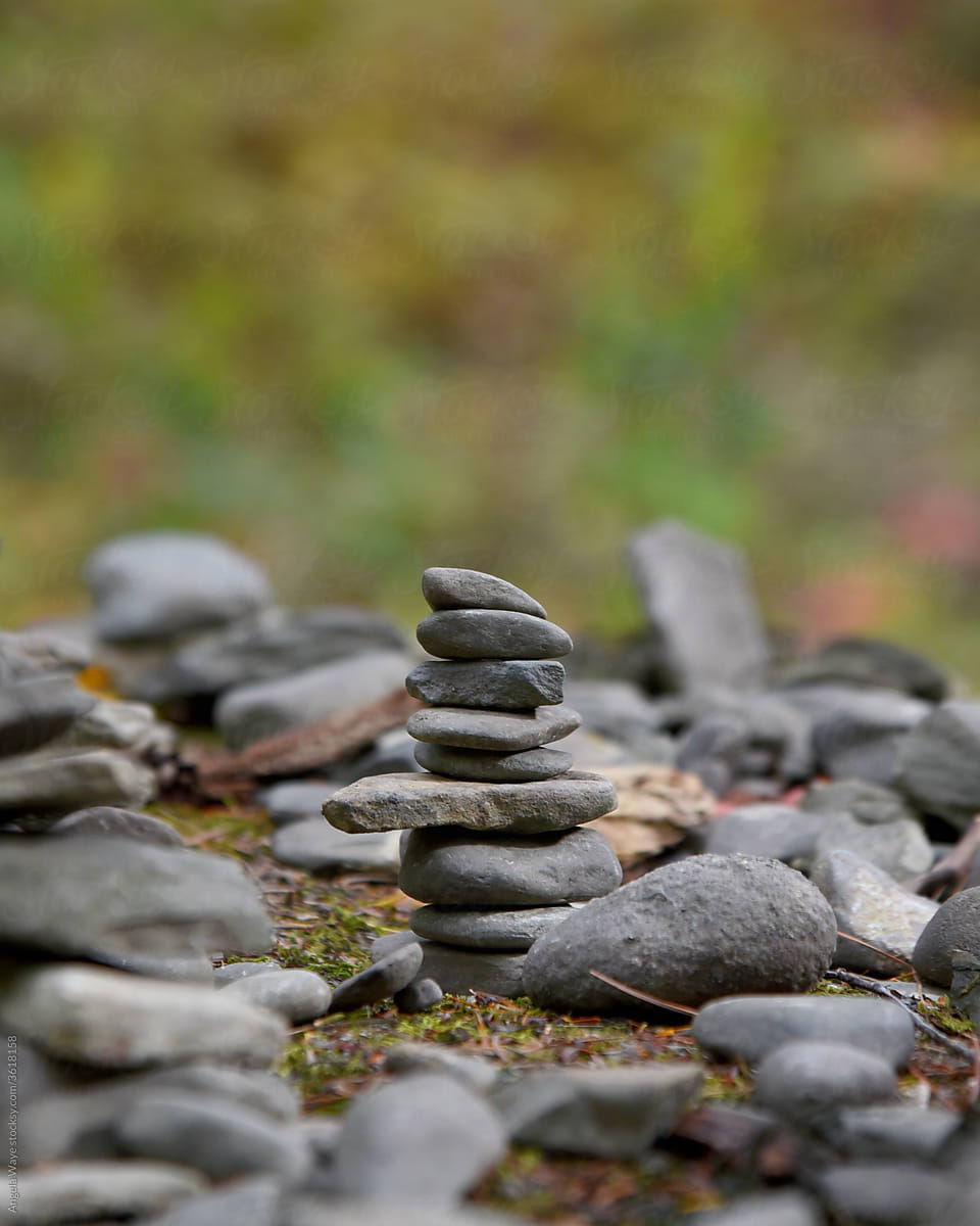 Nature Rock Pile Stacked Outside