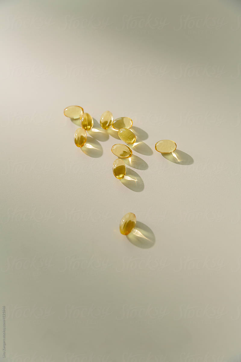 Yellow supplement pills