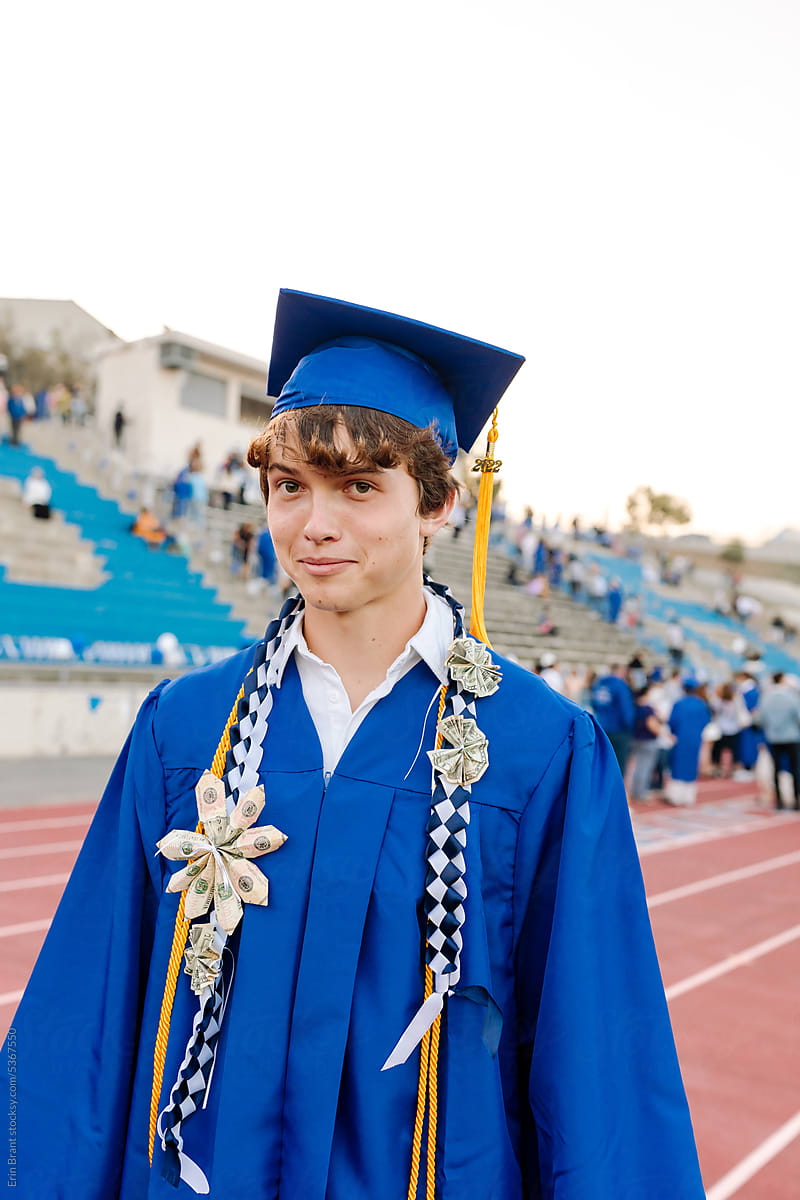 Portrait of teen graduate