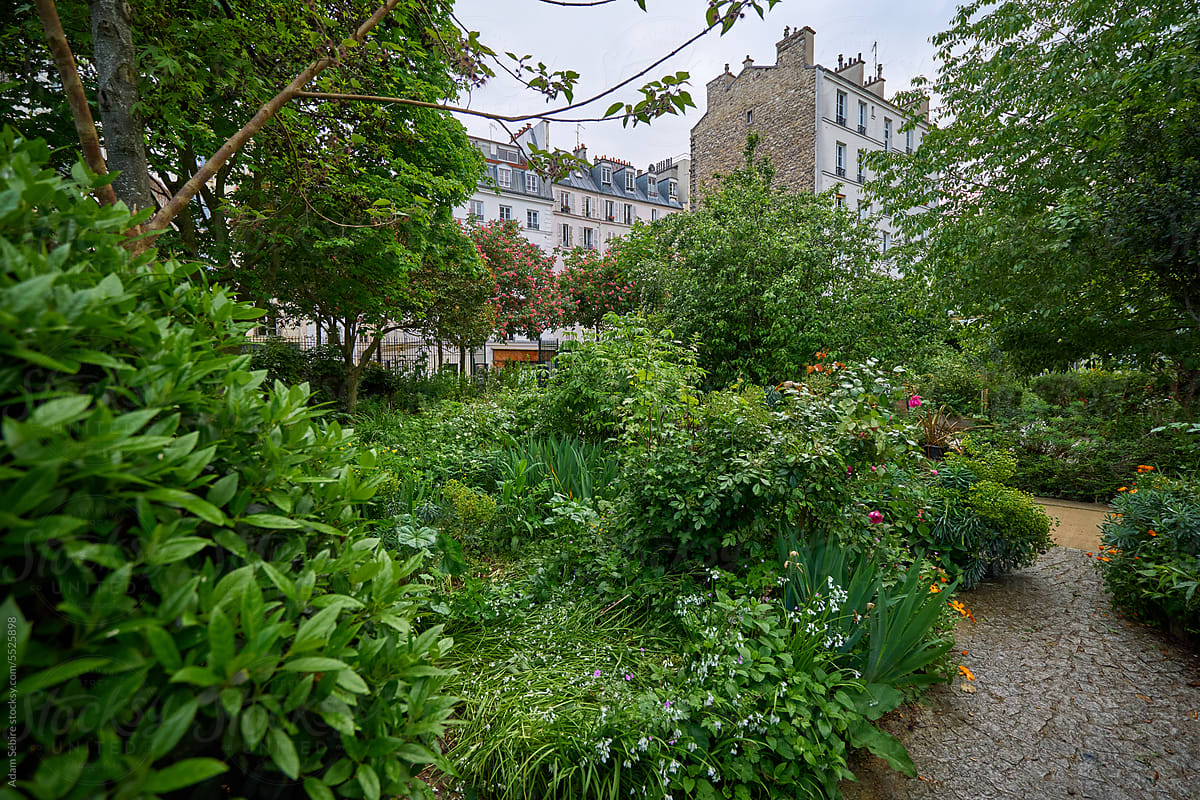 Jardin Villemin, Paris urban nature green space park, community garden