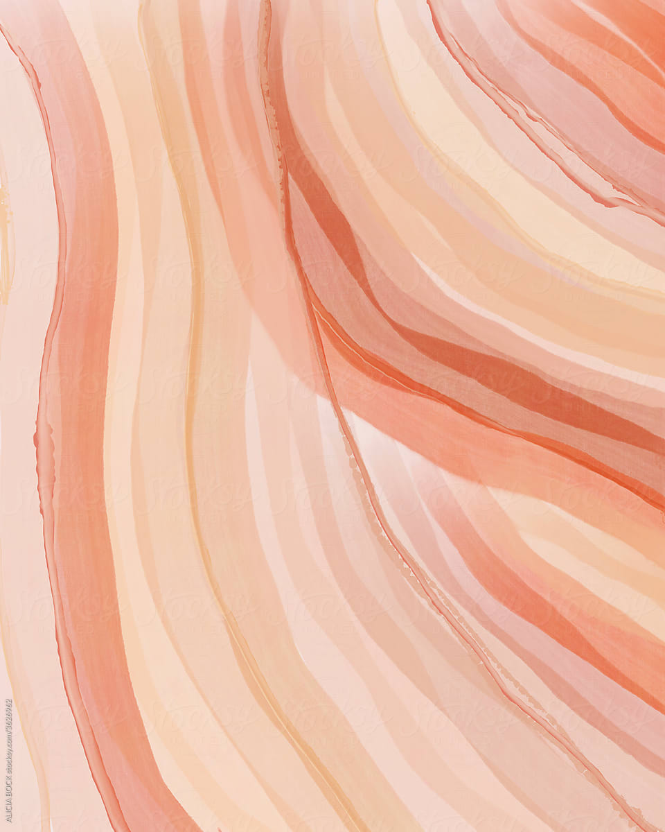 Layered Pink And Yellow Abstract Lines