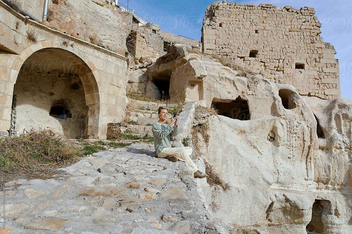 tourist on a trip to cappadocia