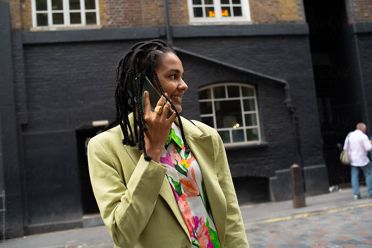 Modern business woman with phone
