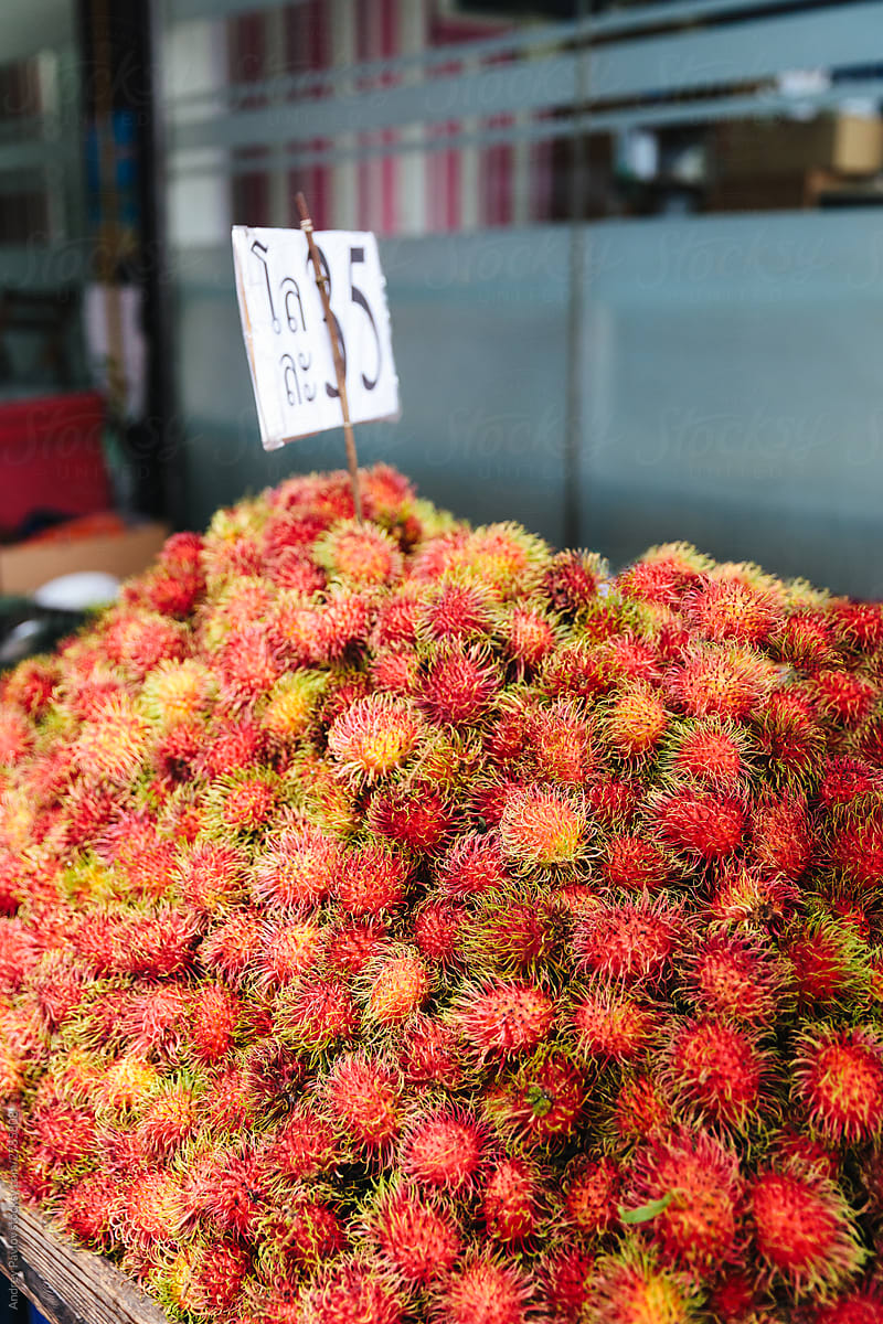 Rambutans fruit at the market