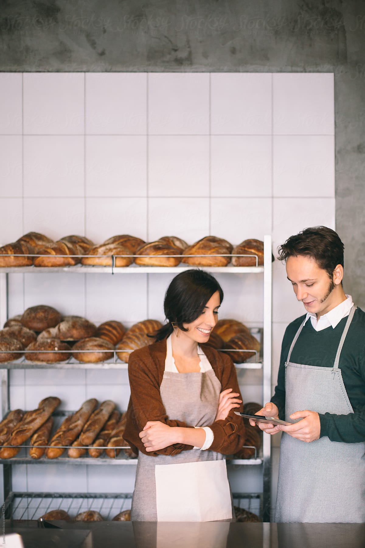  Couple Working At A Bakery By Stocksy Contributor Lumina Stocksy