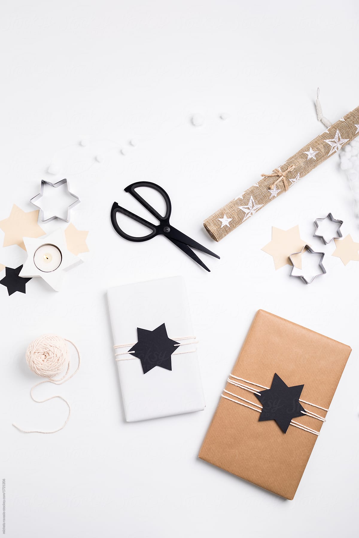Gift packages on white