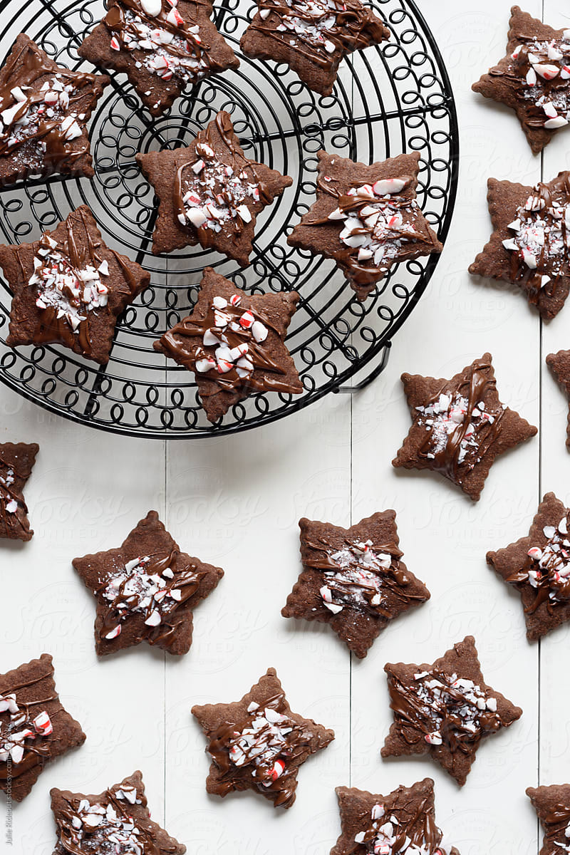 Chocolate Peppermint Christmas Cookies