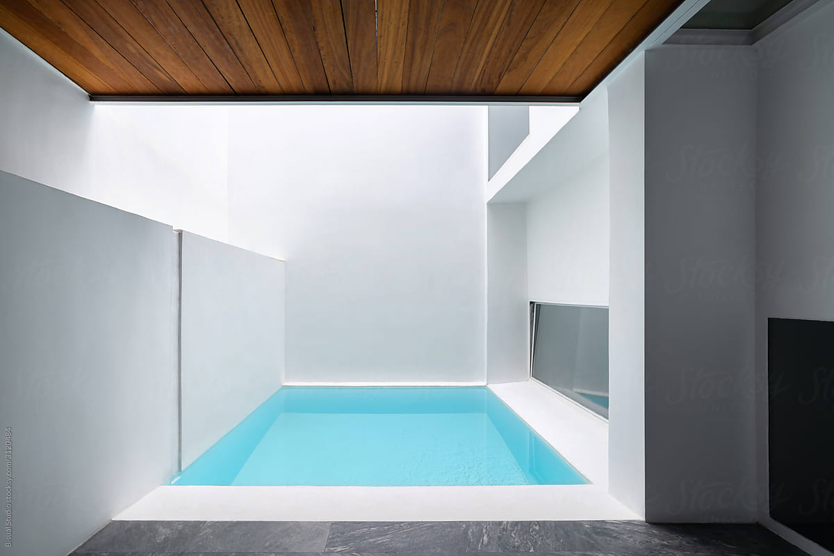 Luxury indoor pool in a modern house