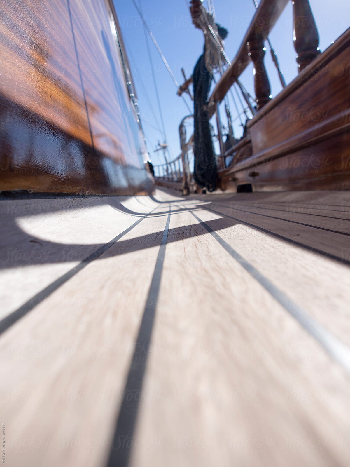 View of a Traditional Turkish Gulet boat deck