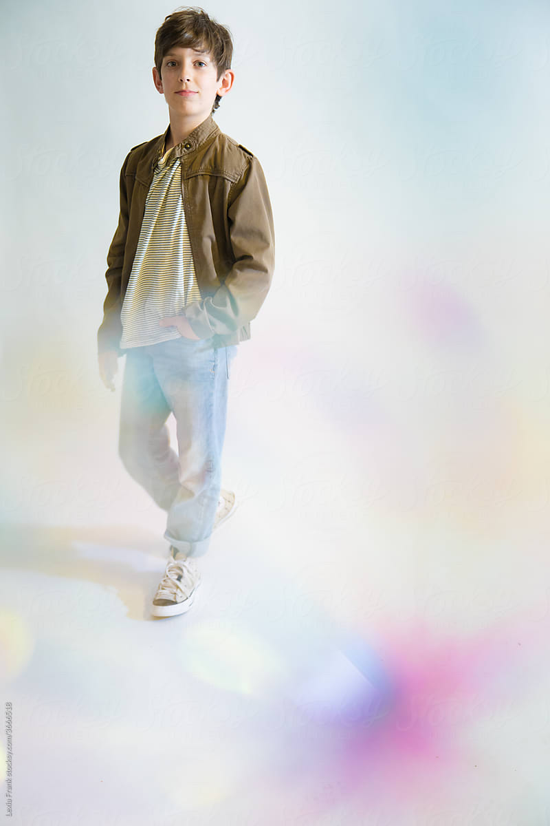 preteen boy iridescent fashion shoot 12