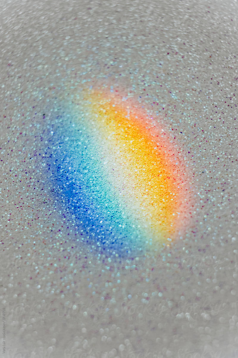 spectral color on sparkly background