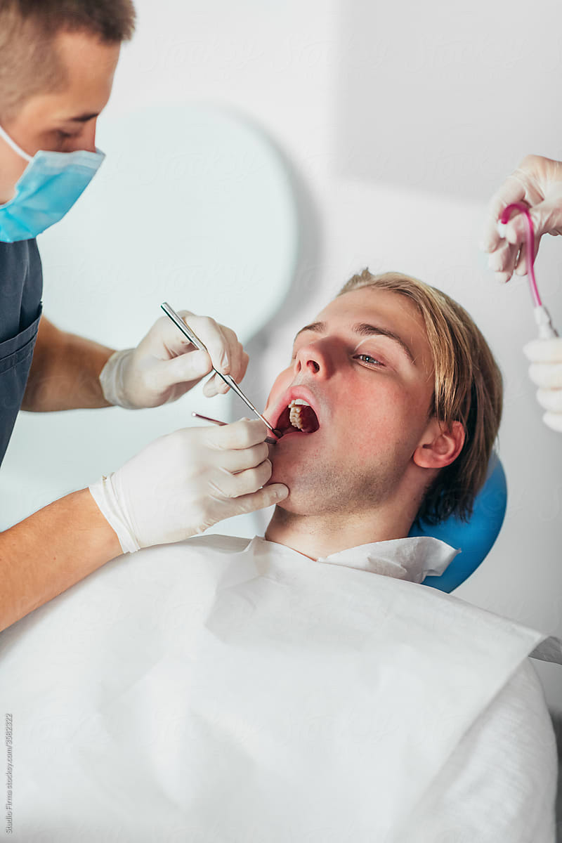 A Young Man at a Dentist