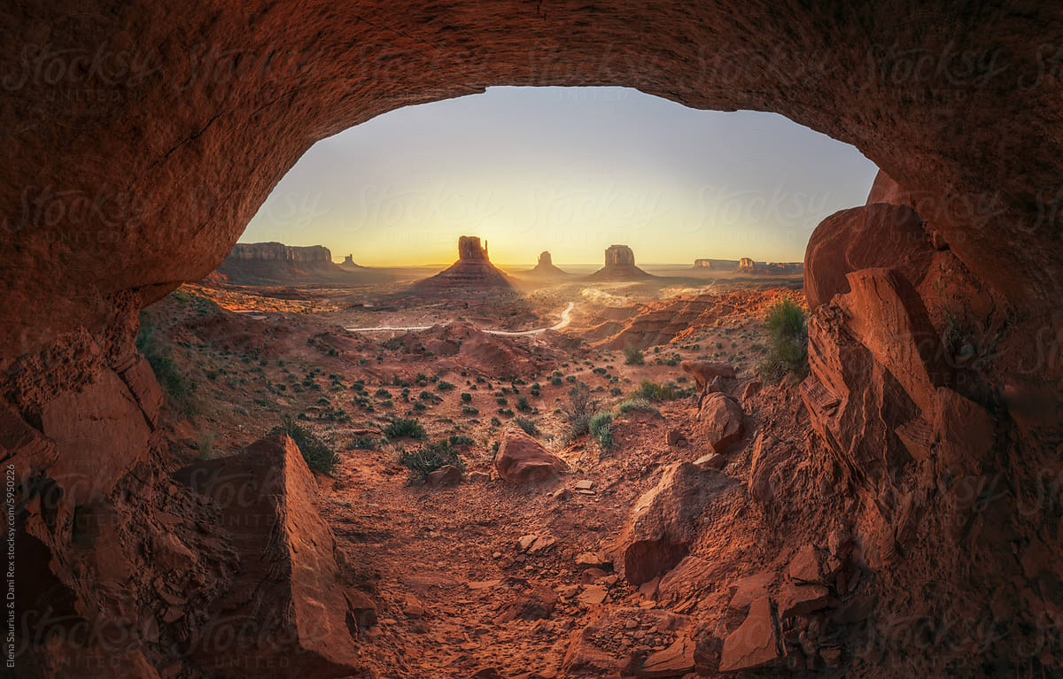 Monument Valley with frame in Arizona