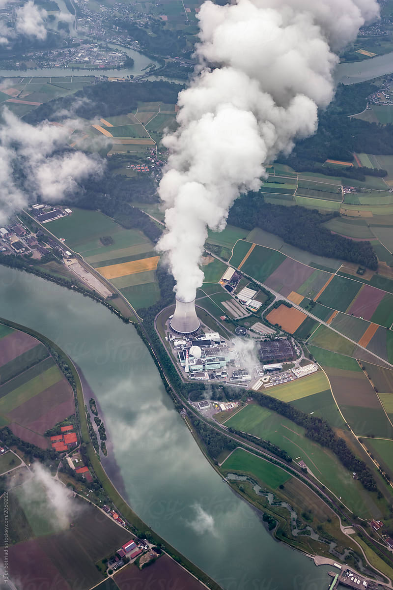Leibstadt Nuclear Power Plant next to the Rhine