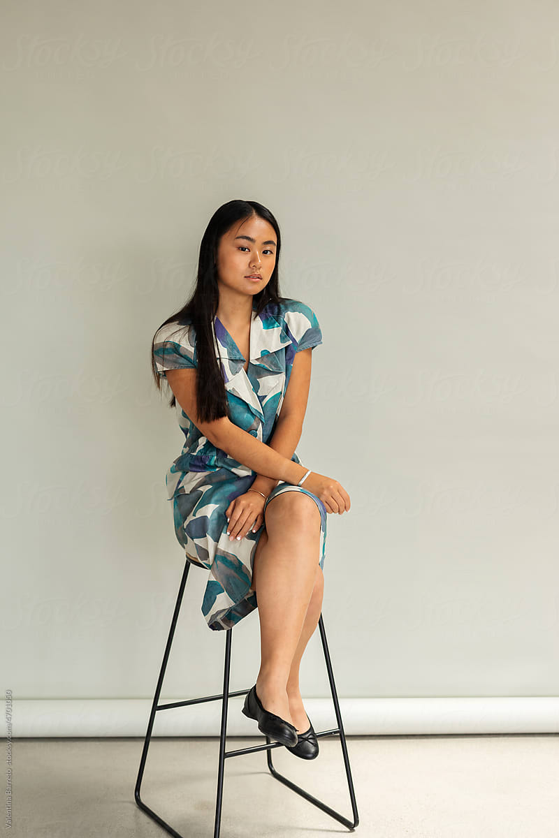 Asian businesswoman studio portrait