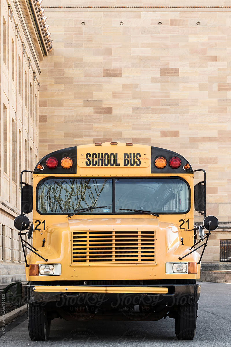 School bus in a parking lot