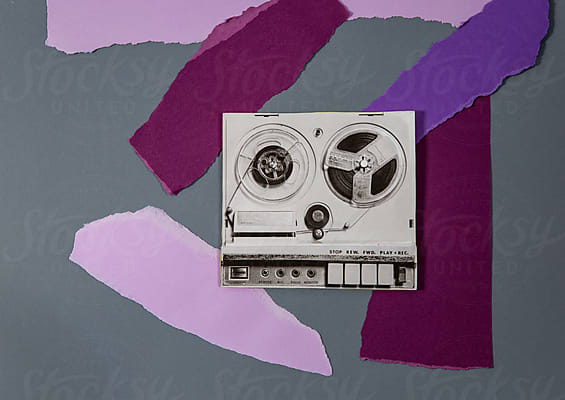 Vintage Cinema Camera And Reels Over Pink Background by Stocksy  Contributor Kkgas - Stocksy