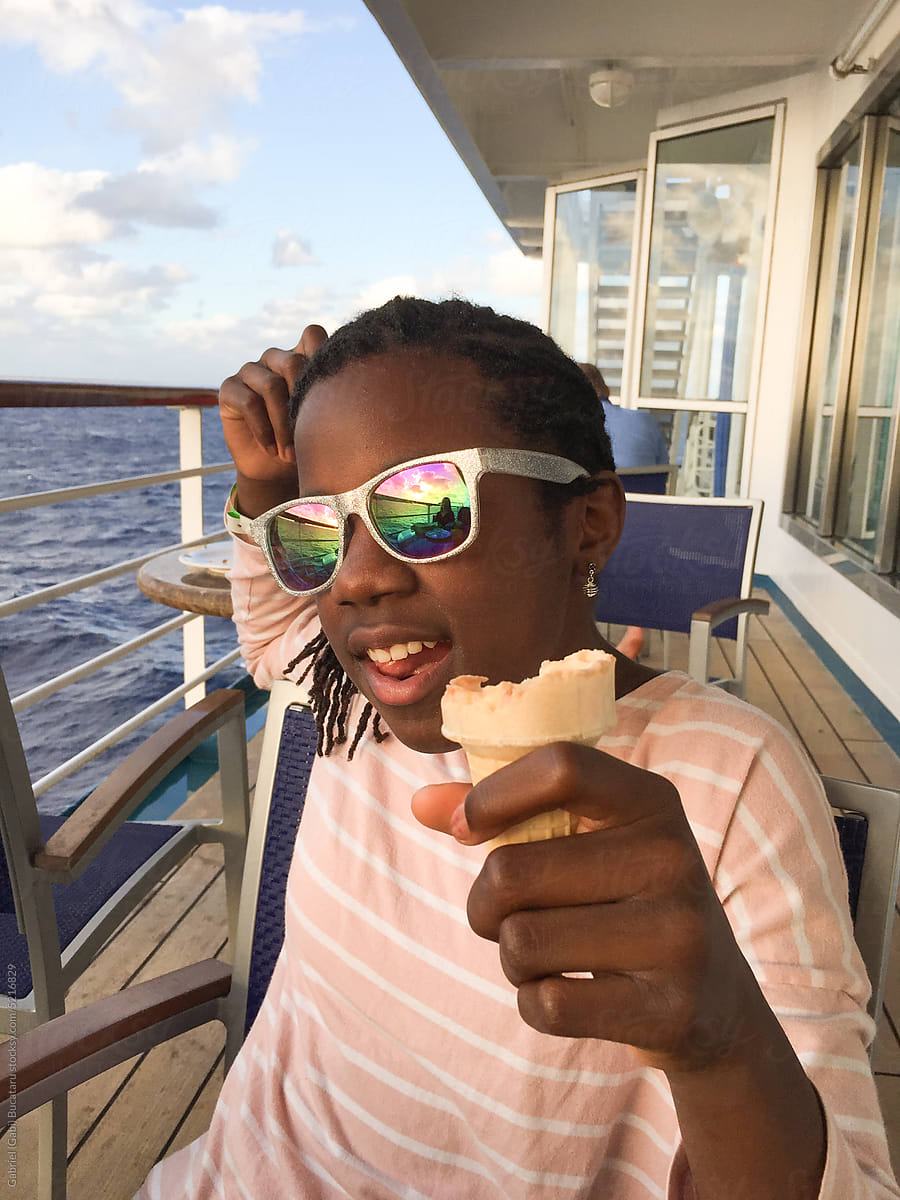 Girl with ice cream cone
