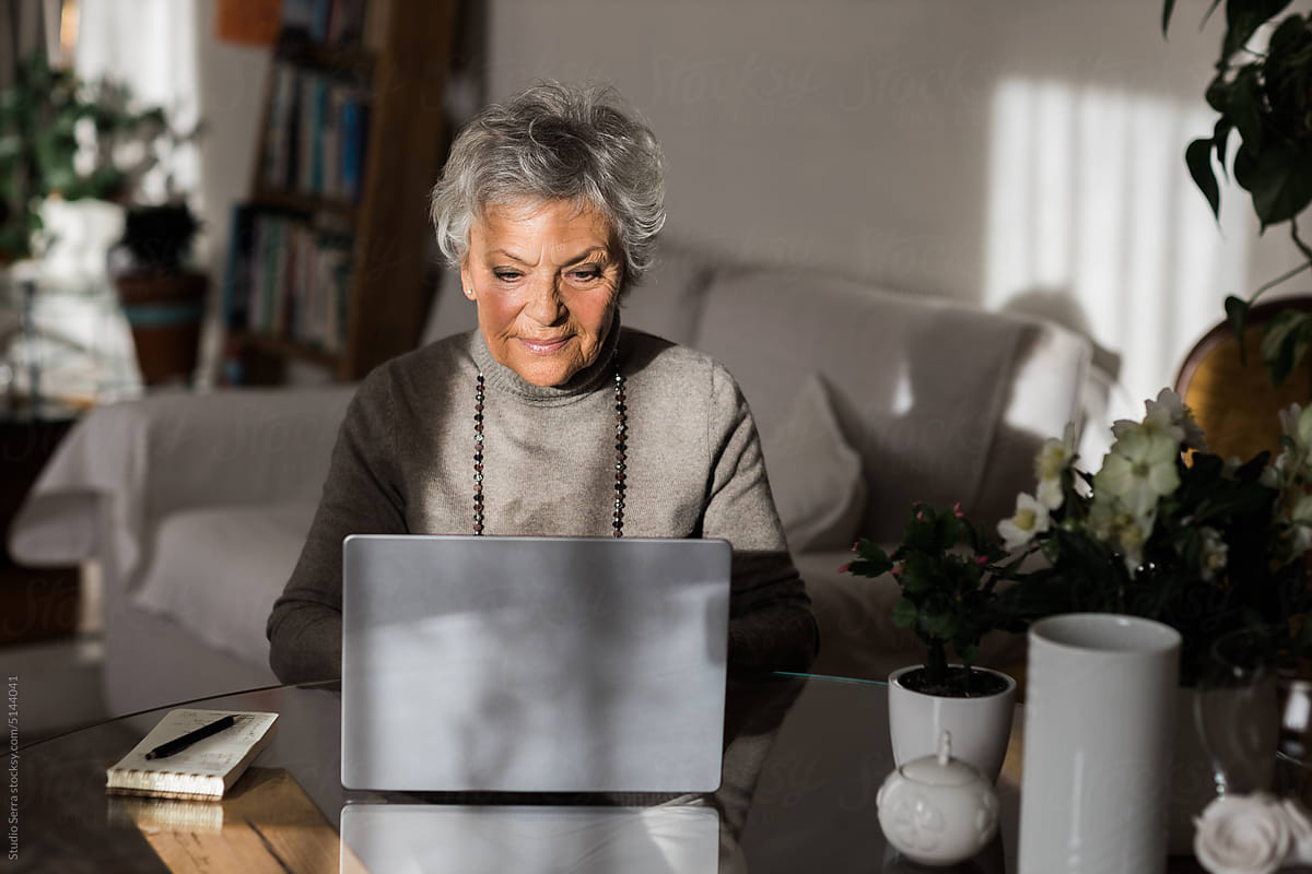 Woman Using Computer