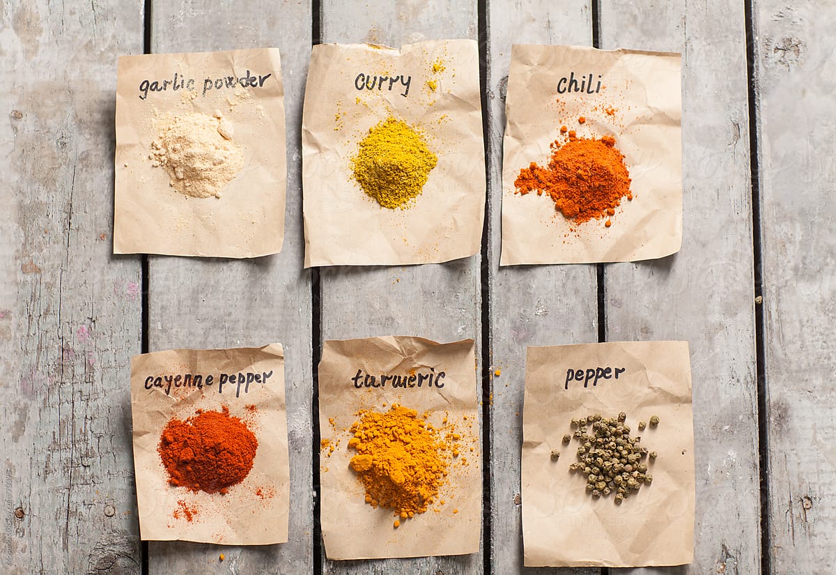 Overhead Shot of a Different Spices