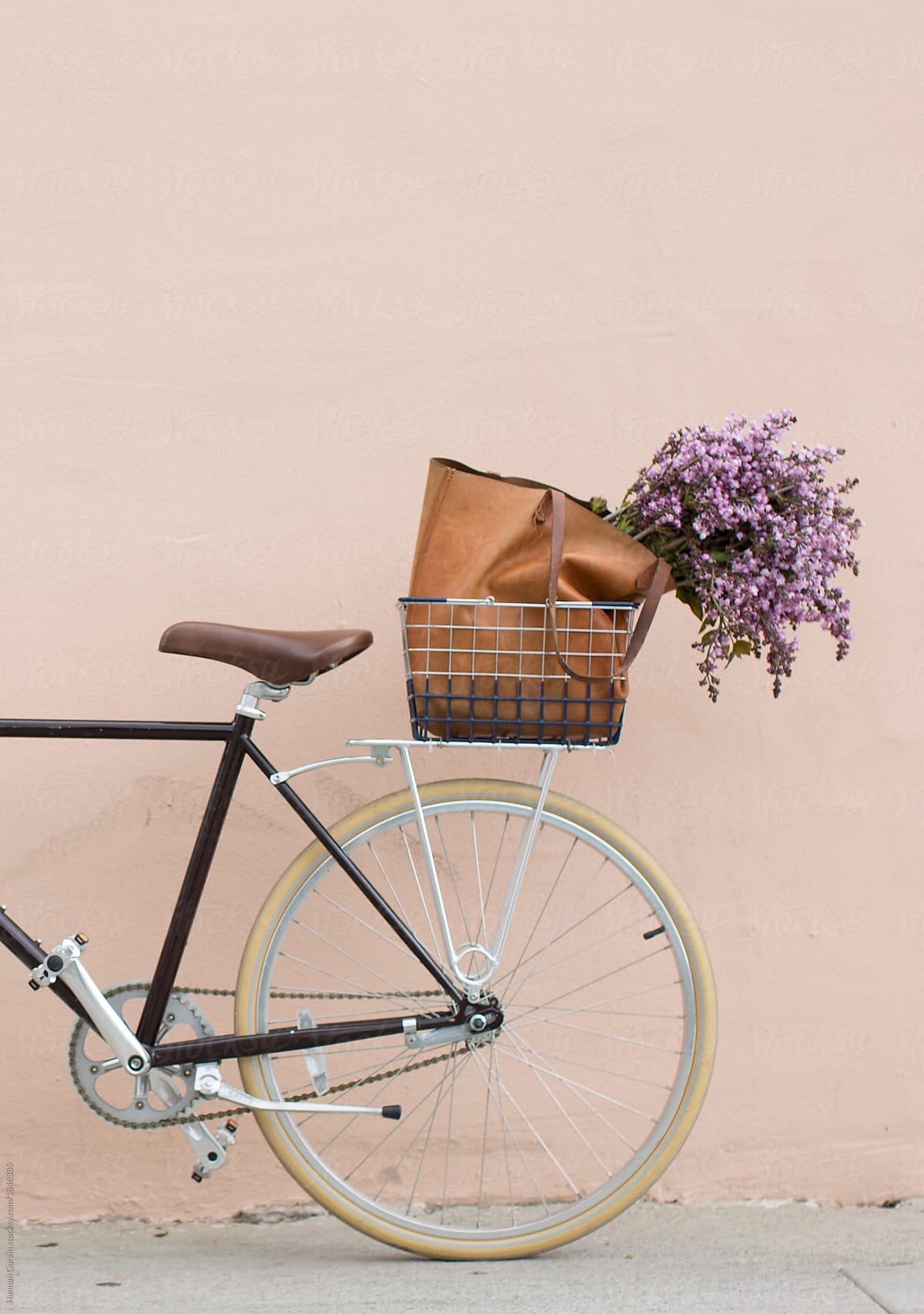 Bike Basket with Flowers