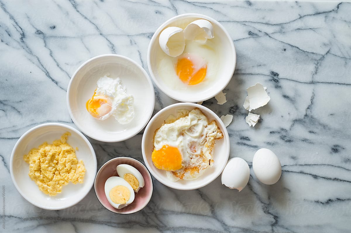 Five ways of cooking eggs