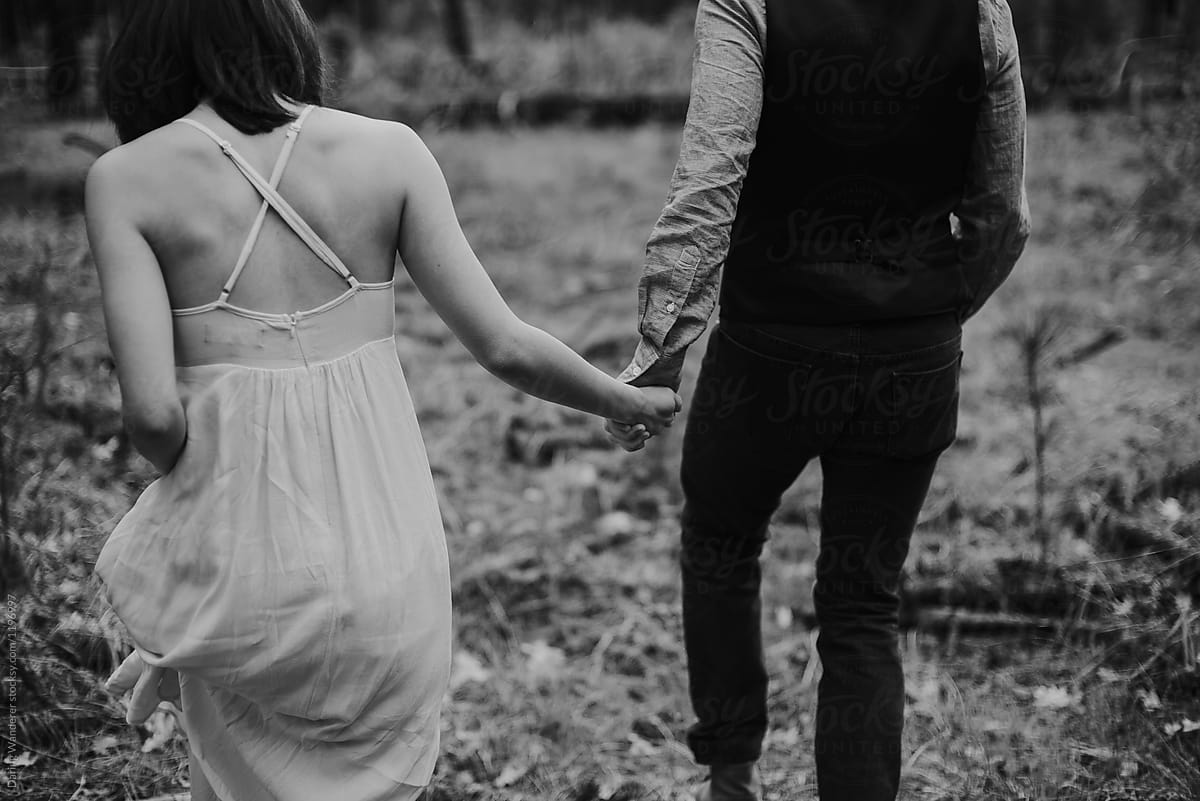 Lovers On Their Elopement In Yosemite Holding Hands And Exploring By Stocksy Contributor Jess 0508