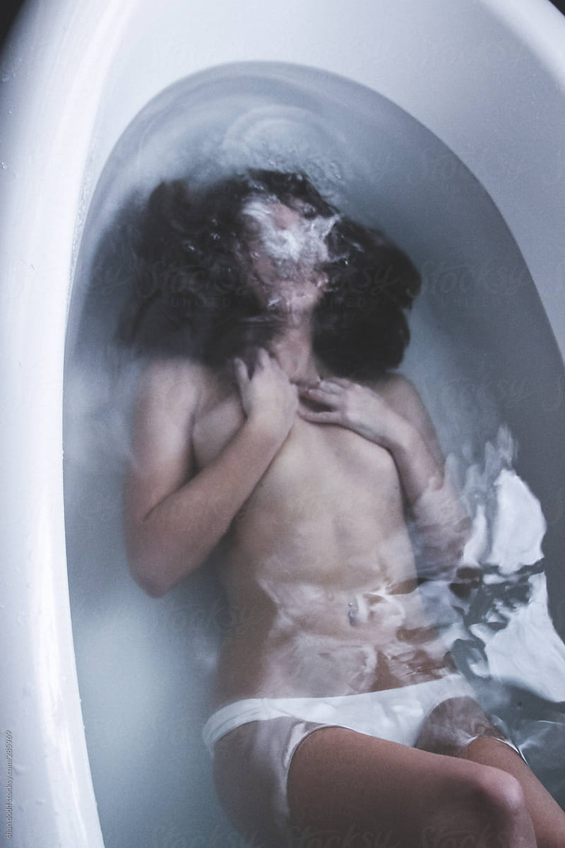 Girl In Bathtub With Body Underwater by Shan Dodd.