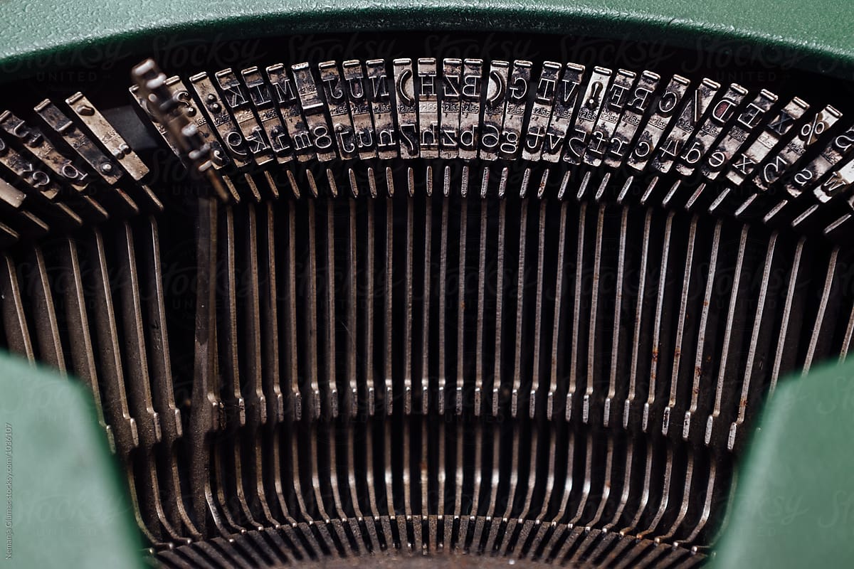 Old Typewriter Type Mechanism