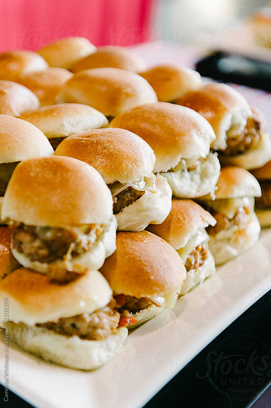 Chicken Sausage Sliders with Cheese