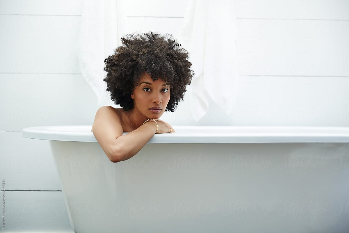 Woman Taking A Bath In Luxury Bathroom by Stocksy Contributor Trinette  Reed - Stocksy