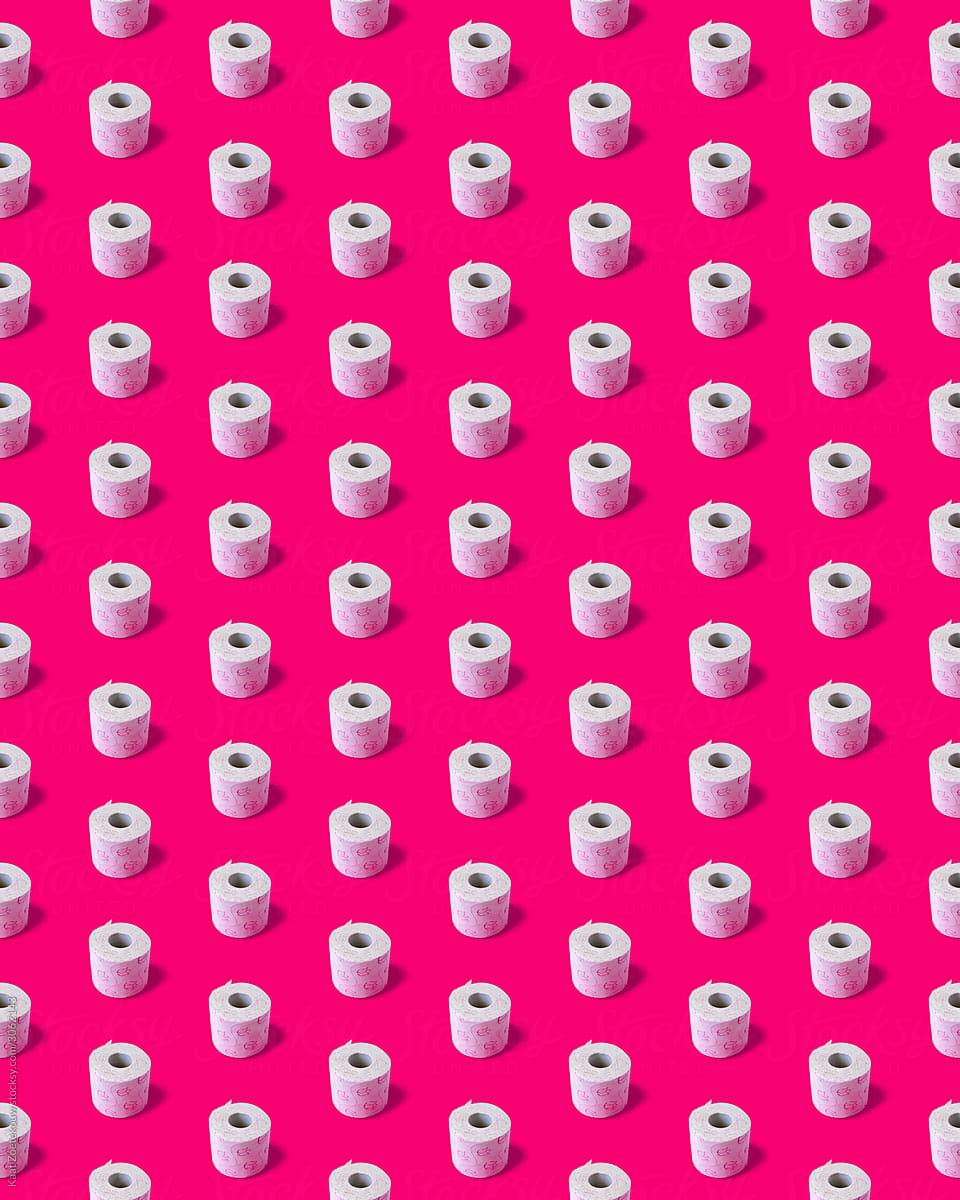 Seamless pattern of toilet paper