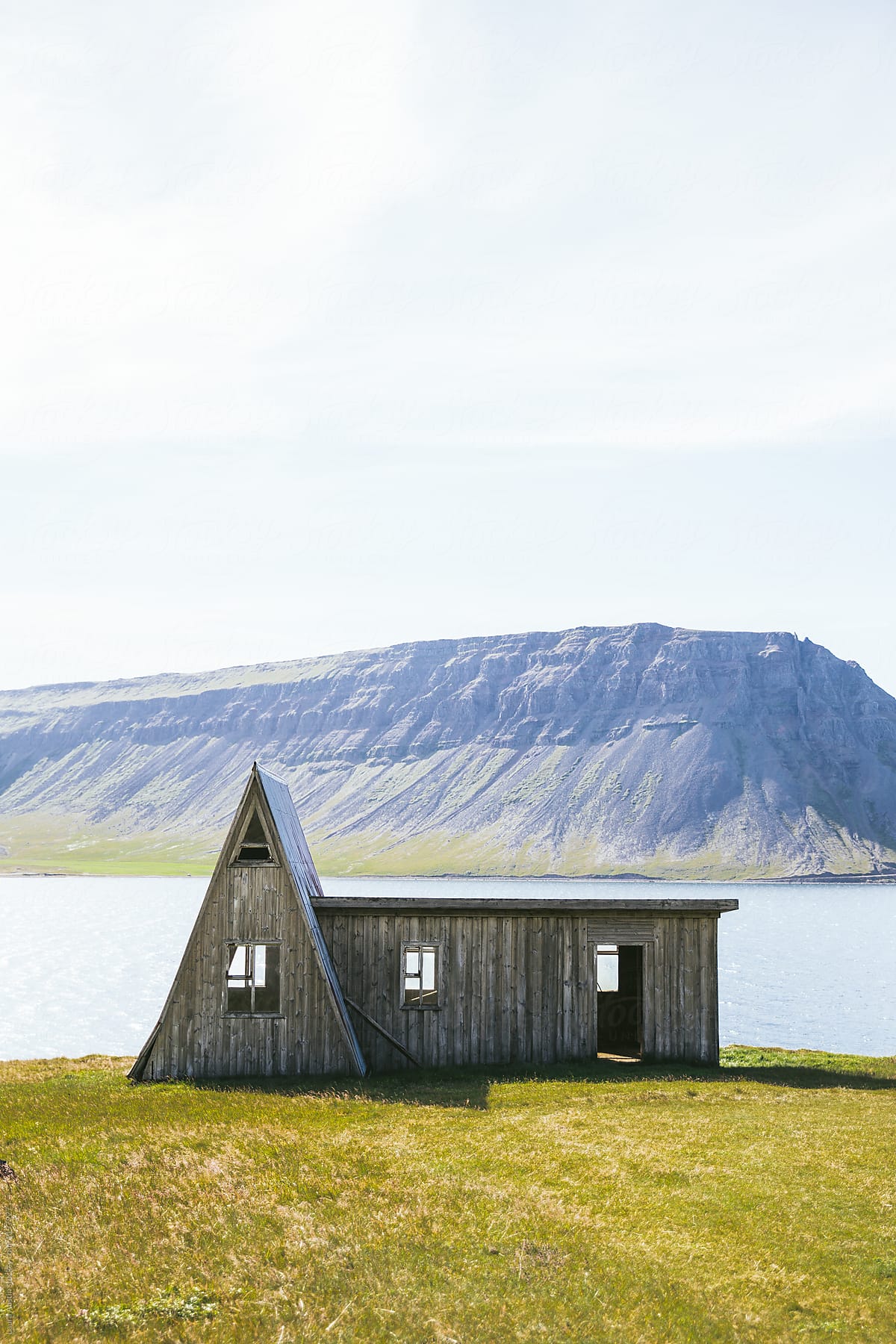 Lone A-Frame Cabin In A Beautiful Landscape