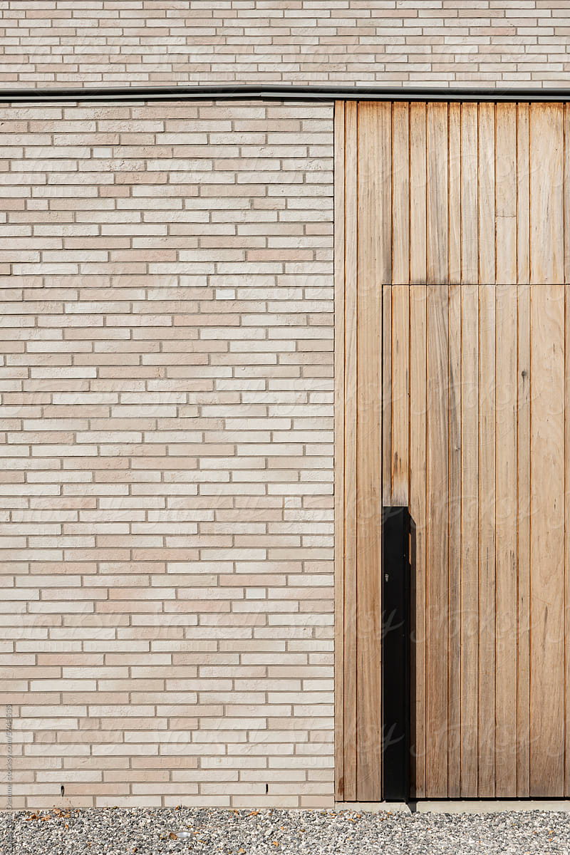 wooden door of villa