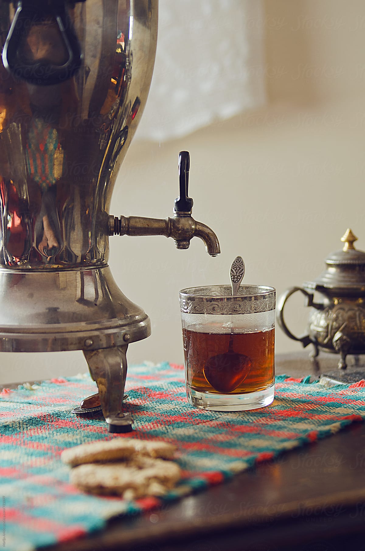 Russian samovar for making tea
