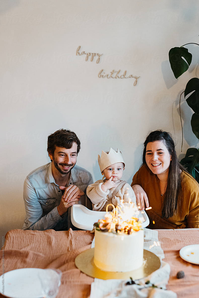 Birthday celebration for a one year old baby